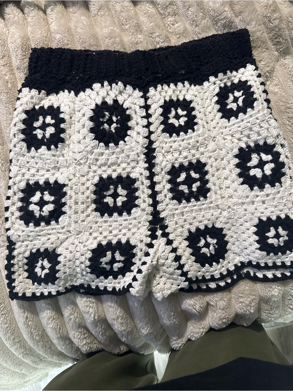Urban Outfitters Crochet Granny Square Knit Shorts